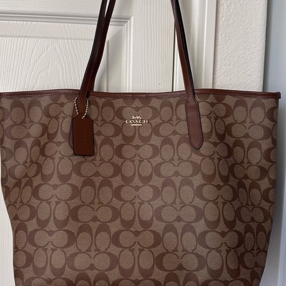 Coach Handbags - Coach Tan and Brown Signature Tote